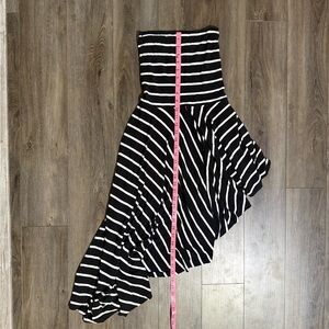 Black and White Striped Women's Skirt